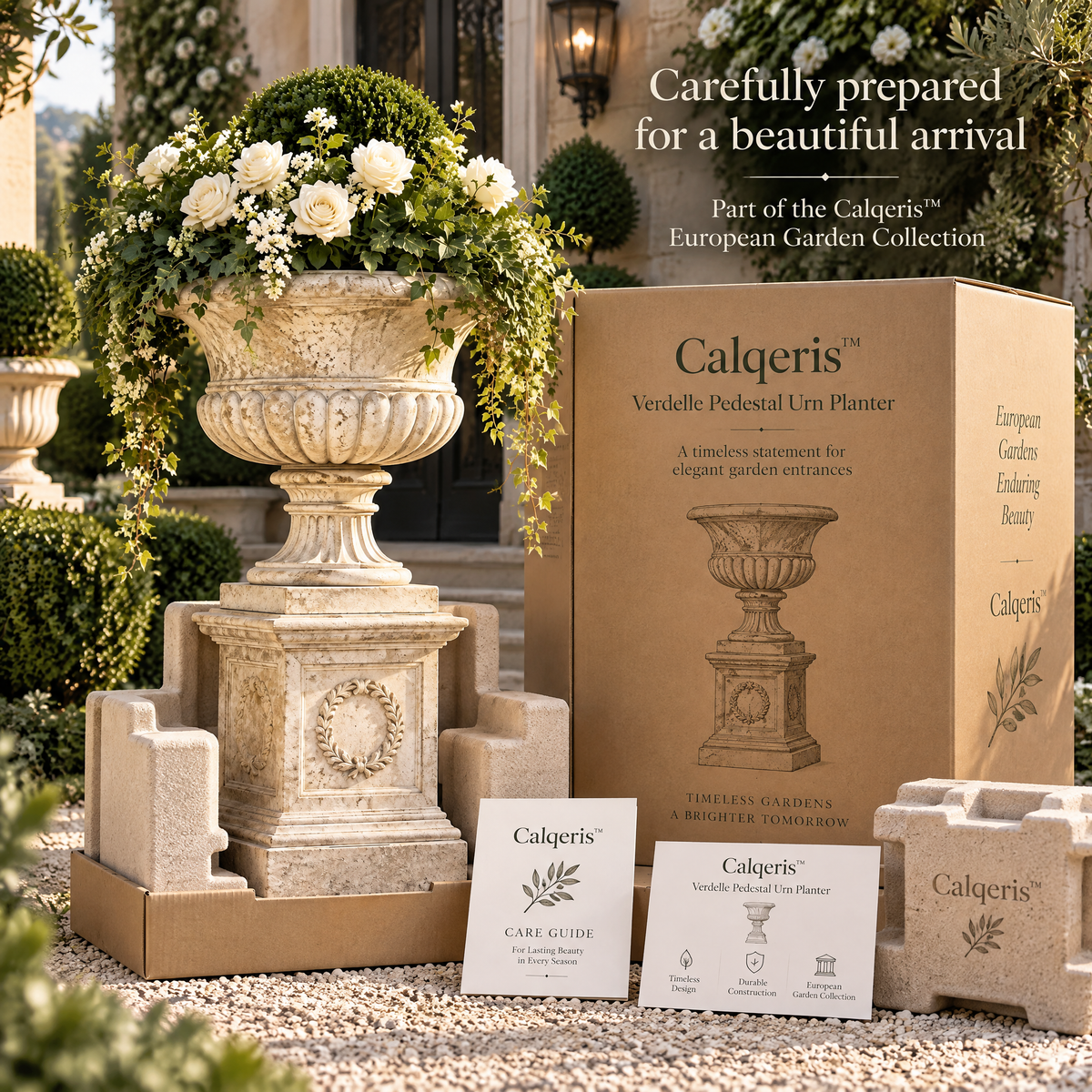 Calqeris™ Verdelle Pedestal Urn Planter