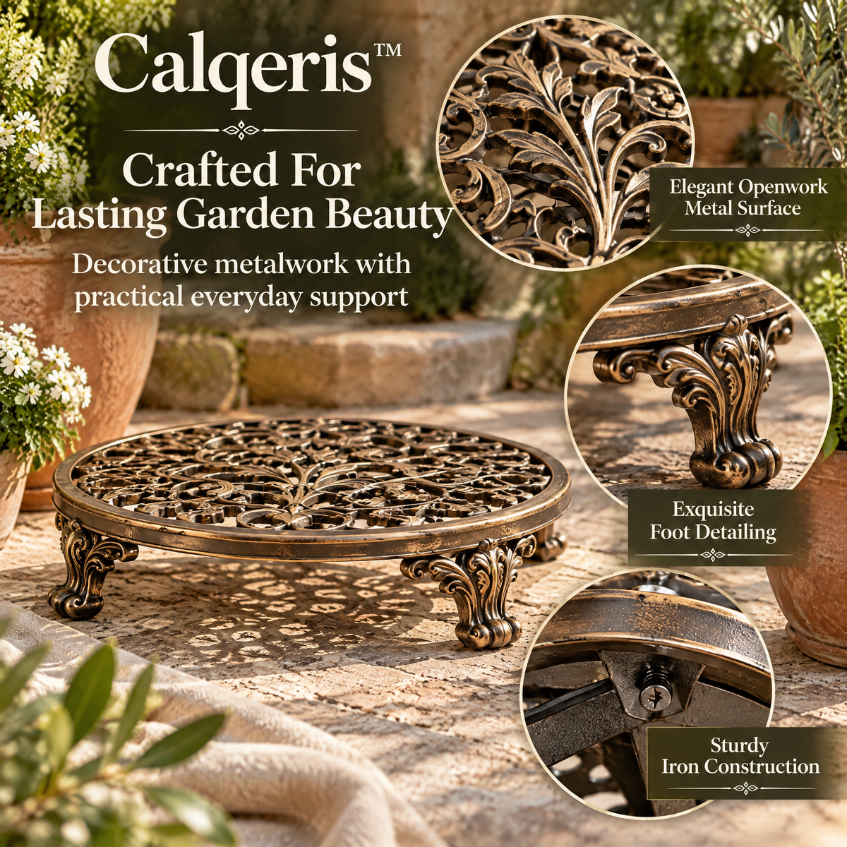 Calqeris™ Meadowrelief Pot Riser Stand