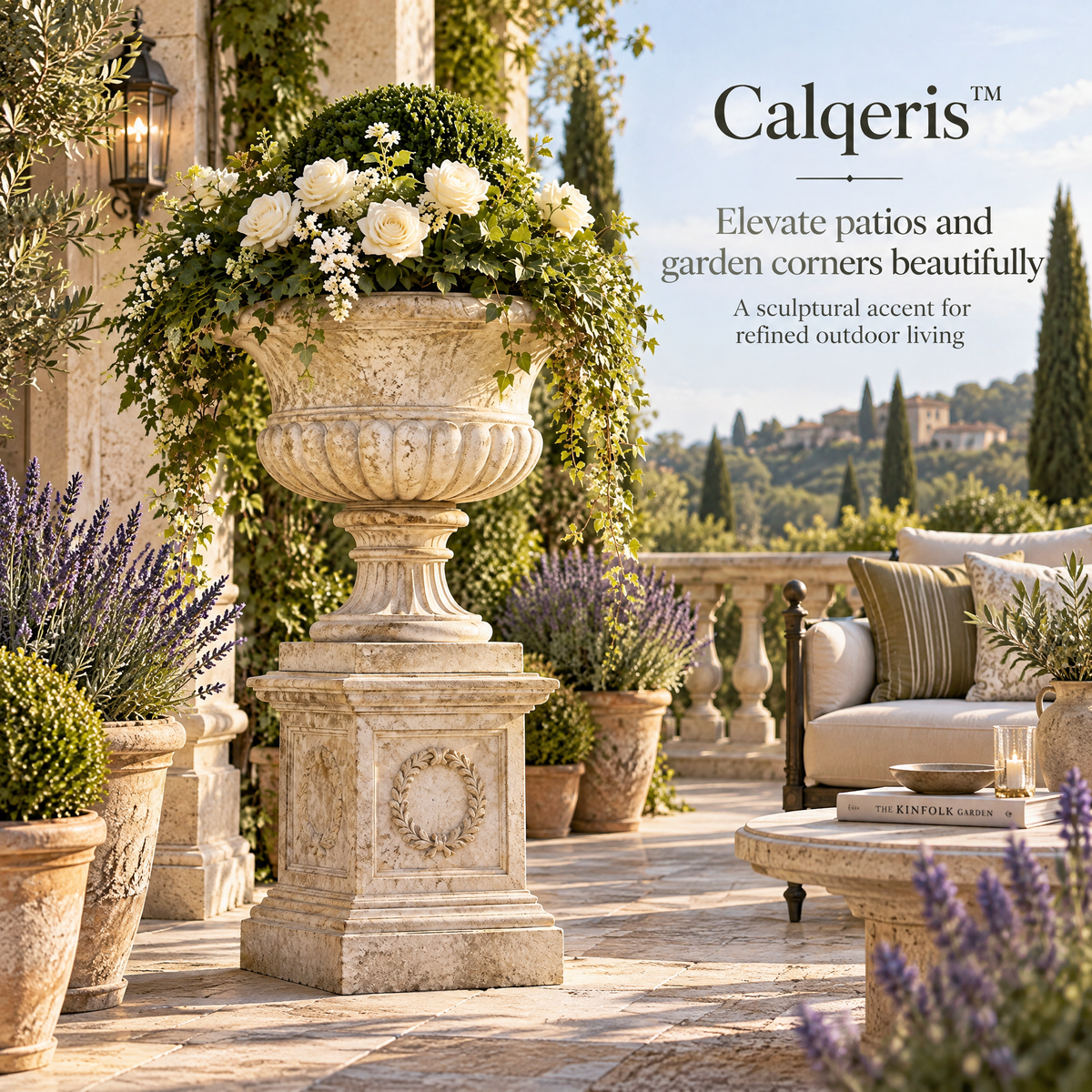 Calqeris™ Verdelle Pedestal Urn Planter