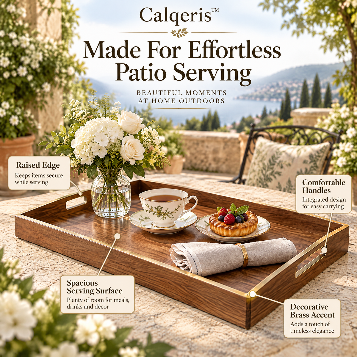 Calqeris™ Villoré Patio Serving Tray