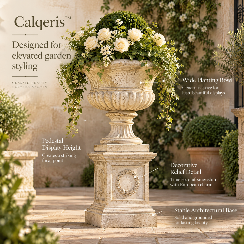 Calqeris™ Verdelle Pedestal Urn Planter