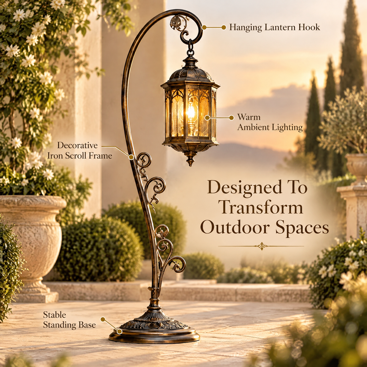 Calqeris™ Lanterra Hanging Lantern Stand