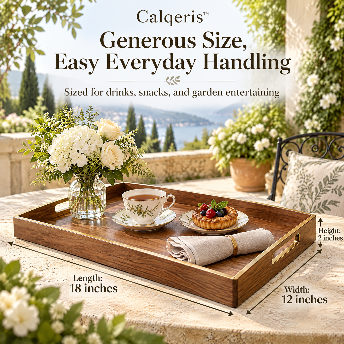 Calqeris™ Villoré Patio Serving Tray
