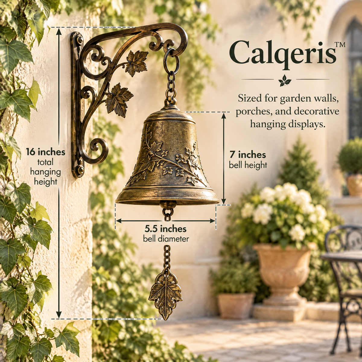 Calqeris™ Ivyglen Decorative Garden Bell