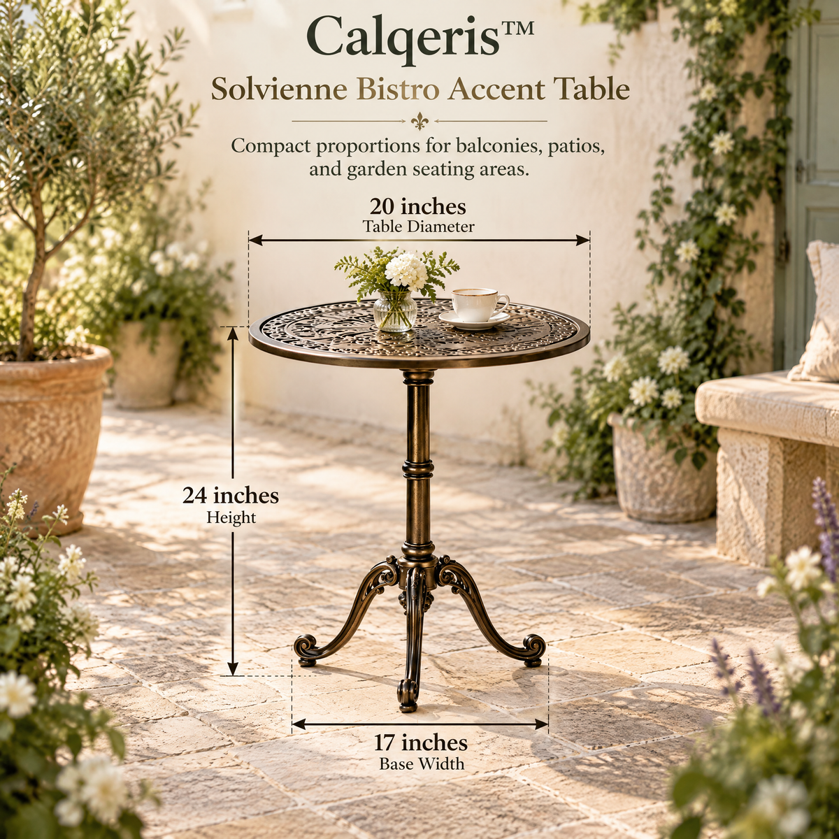 Calqeris™ Solvienne Bistro Accent Table