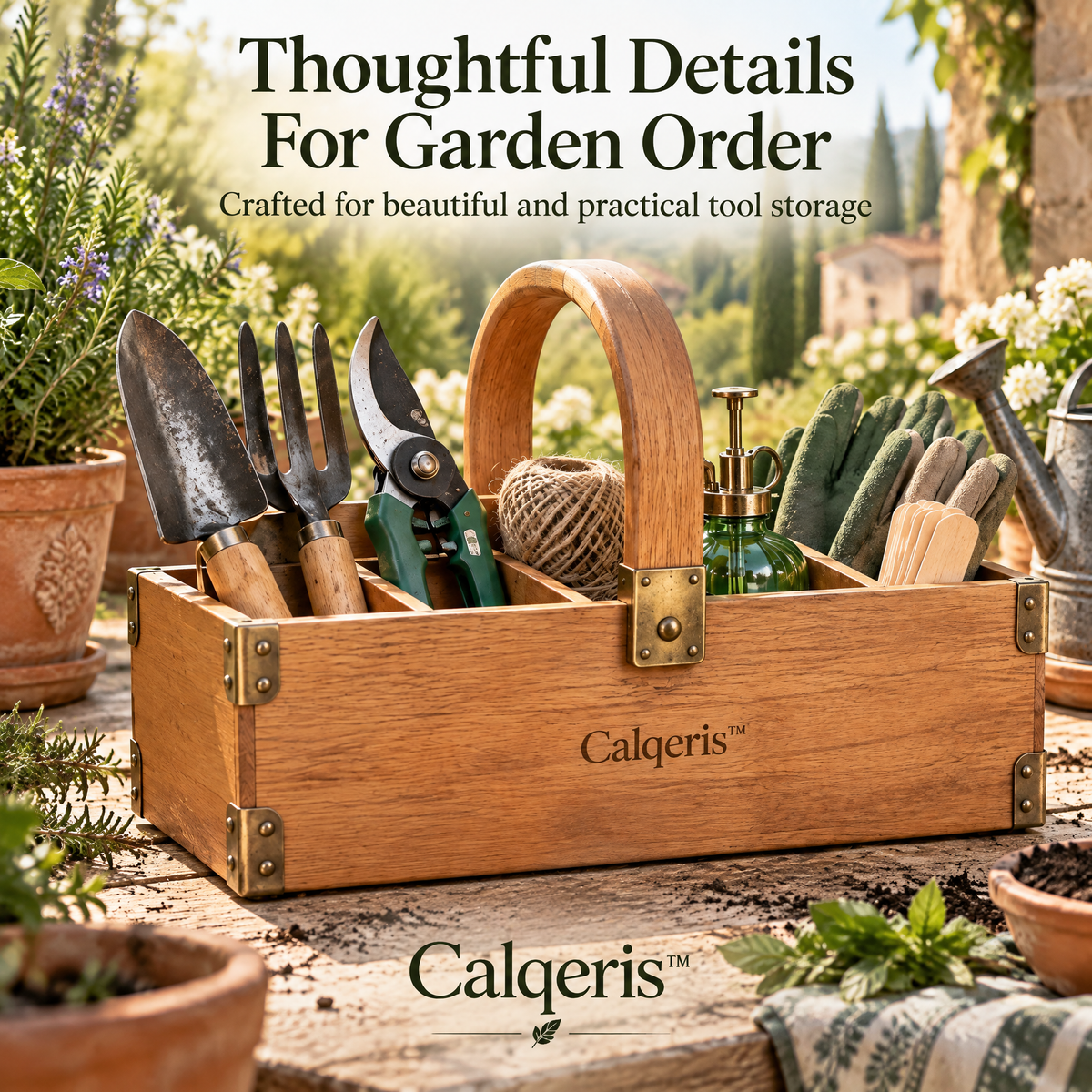 Calqeris™ Everbloom Garden Tool Caddy