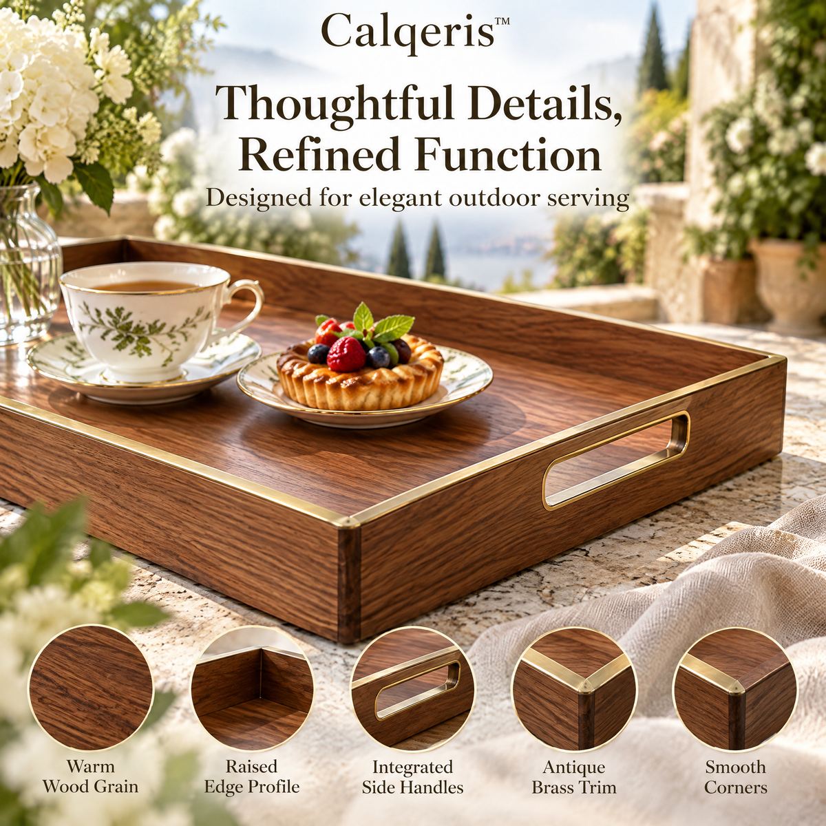 Calqeris™ Villoré Patio Serving Tray