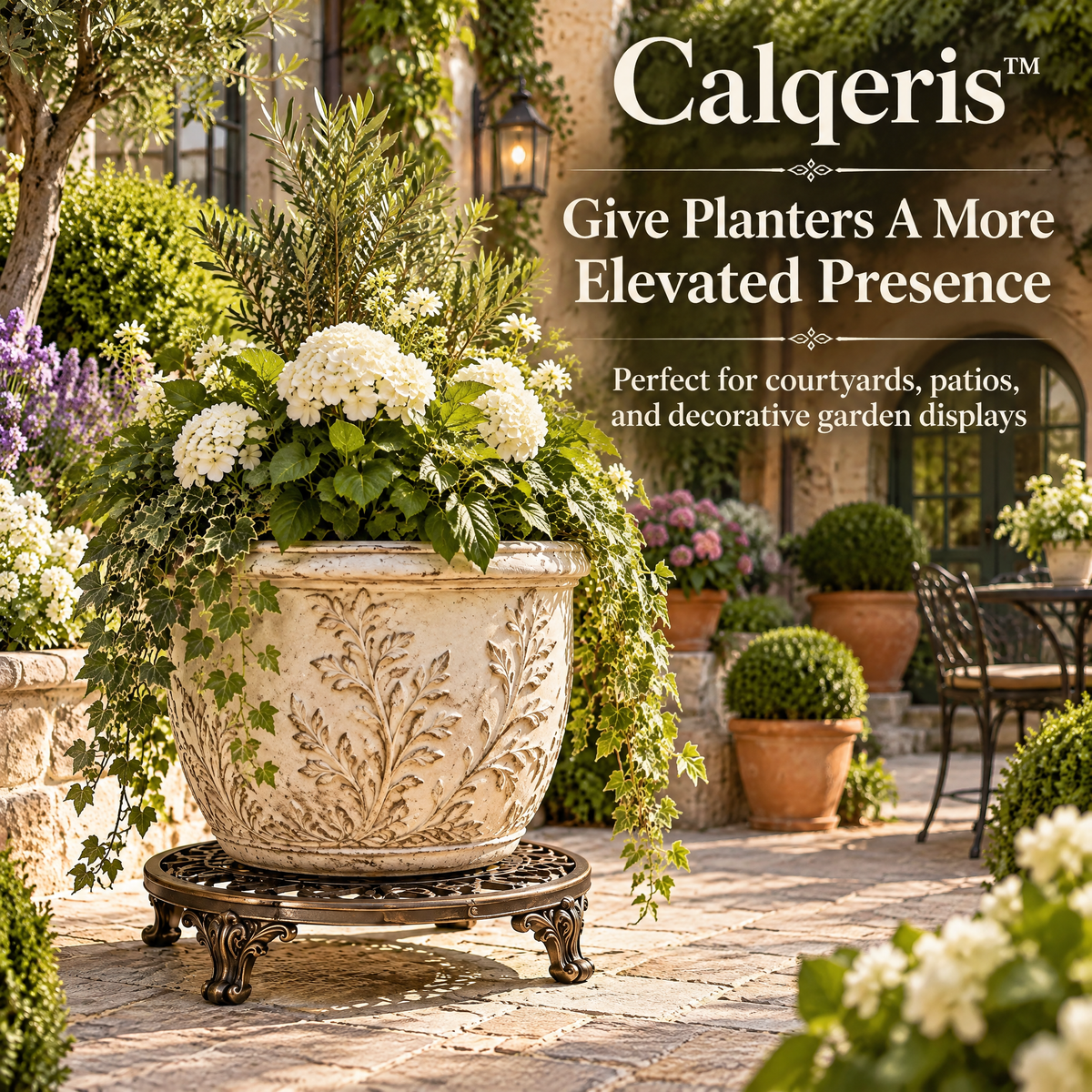 Calqeris™ Meadowrelief Pot Riser Stand