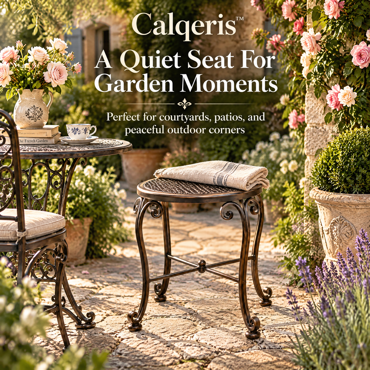 Calqeris™ Briarcrest Wrought Iron Stool