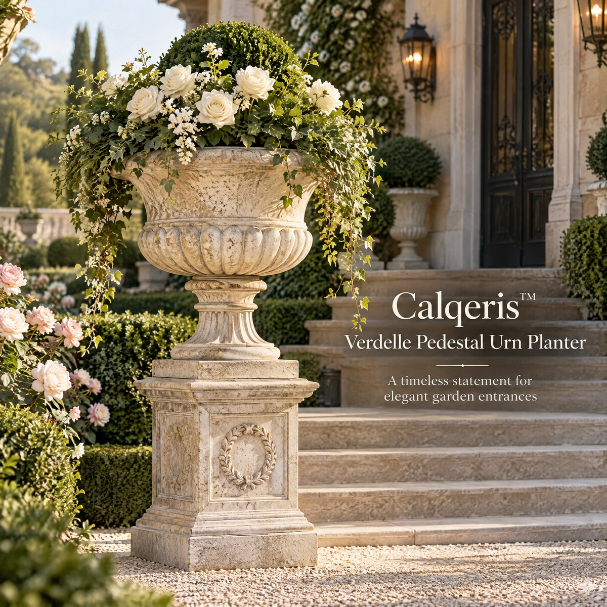 Calqeris™ Verdelle Pedestal Urn Planter